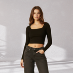 Ribbed Slim Fit Long Sleeve