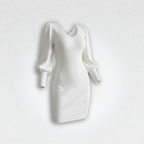 Velvet Hour Dress white