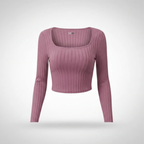 Cropped Fit Long Sleeve Pink