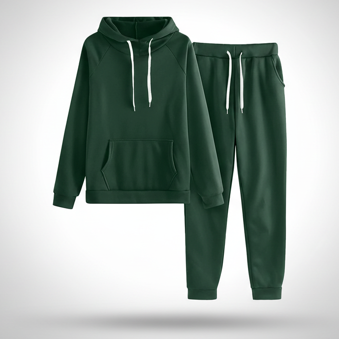Two-Piece Oversized Sweat Set Green