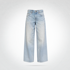 Mid-Rise Straight Jeans Light Wash