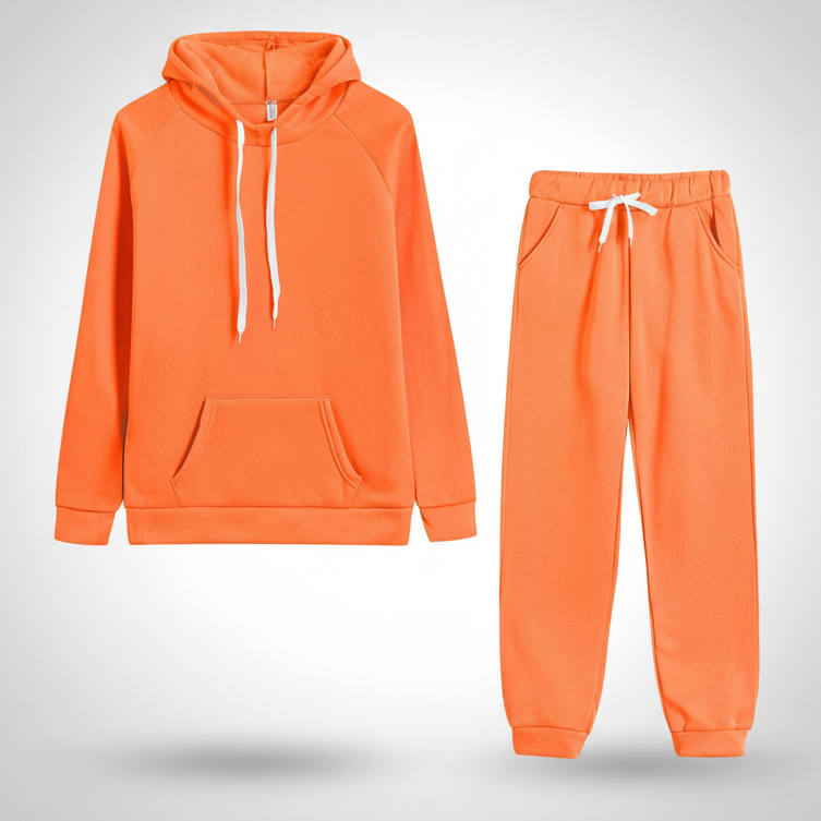 Two-Piece Oversized Sweat Set Orange
