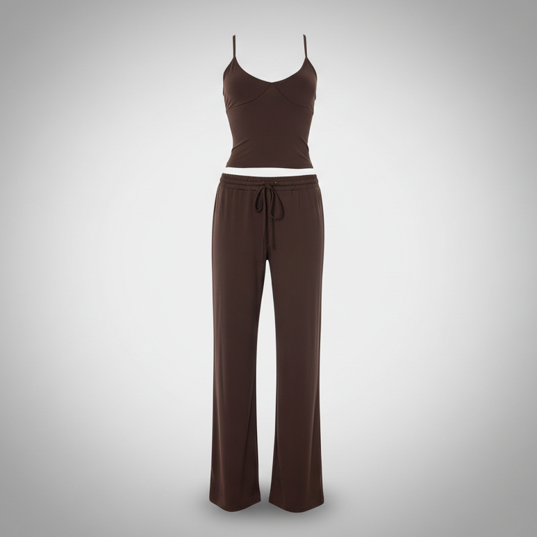 Tank Sweat Set Brown