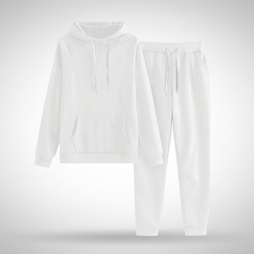 Two-Piece Oversized Sweat Set White