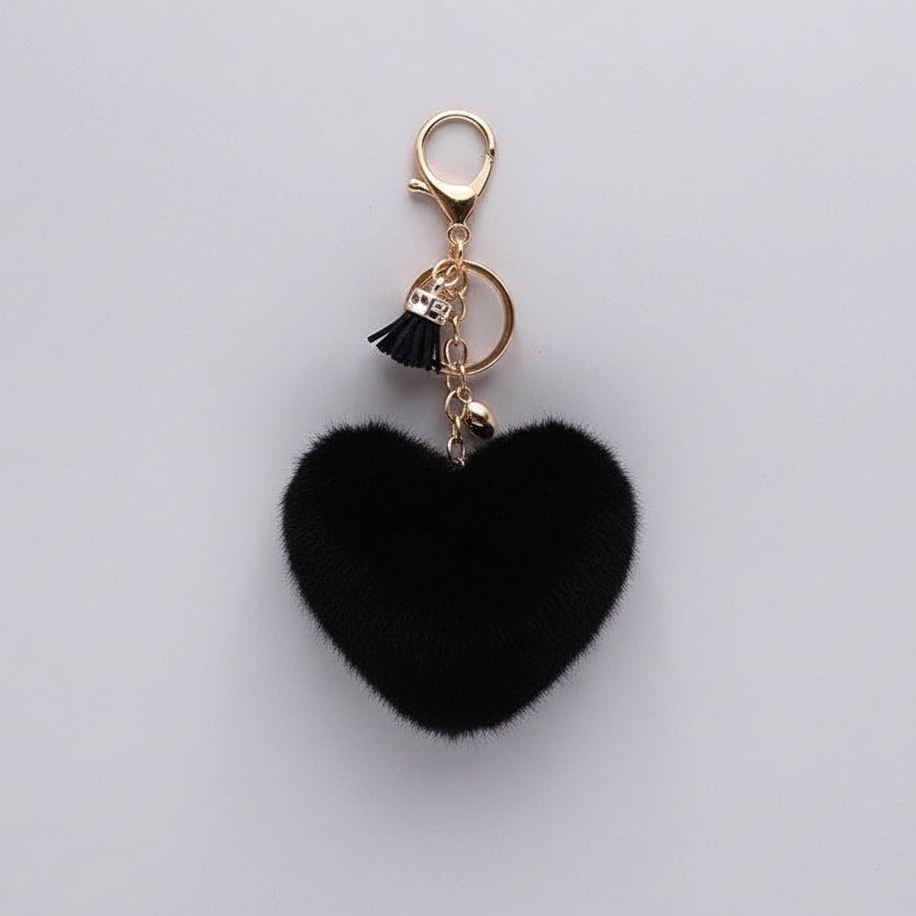 Heart Keychain Black
