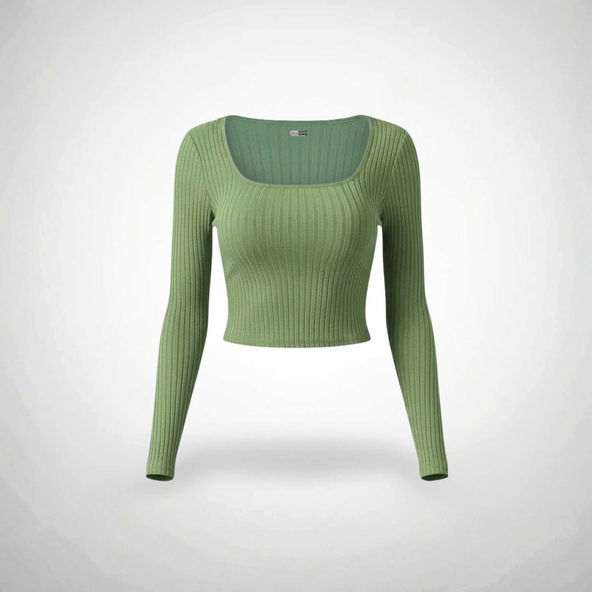 Cropped Fit Long Sleeve Green