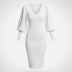 Velvet Hour Dress White