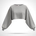 Long Sleeve Shrug Light Gray