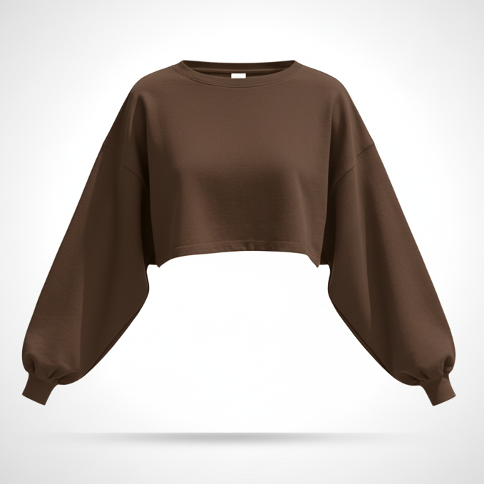 Long Sleeve Shrug Brown